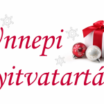 12.09. A Spuri Futóboltok decemberi és újévi ünnepi nyitva tartása
